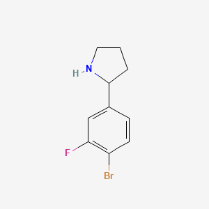 molecular formula C10H11BrFN B1524199 2-(4-Bromo-3-fluorophenyl)pyrrolidine CAS No. 1175528-91-2