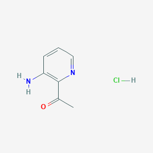 molecular formula C7H9ClN2O B1524203 1-(3-Amino-pyridin-2-YL)-ethanone hydrochloride CAS No. 1263378-87-5