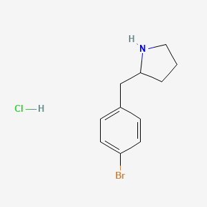 molecular formula C11H15BrClN B1524205 2-(4-Bromo-benzyl)-pyrrolidine hydrochloride CAS No. 1187927-02-1
