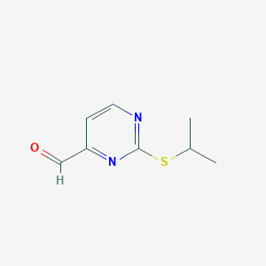 molecular formula C8H10N2OS B1524207 2-Isopropylsulfanyl-pyrimidine-4-carbaldehyde CAS No. 885275-17-2