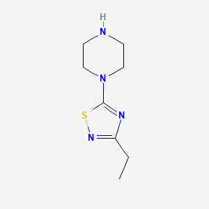B1524209 1-(3-Ethyl-1,2,4-thiadiazol-5-yl)piperazine CAS No. 1354959-71-9