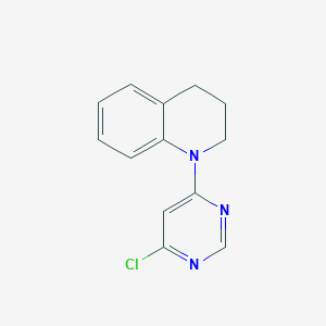 molecular formula C13H12ClN3 B1524212 1-(6-Chloro-4-pyrimidinyl)-1,2,3,4-tetrahydroquinoline CAS No. 1220020-17-6