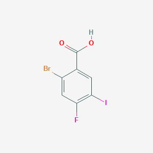 molecular formula C7H3BrFIO2 B1524229 2-Bromo-4-fluoro-5-iodo-benzoic acid CAS No. 1263378-34-2