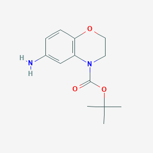 molecular formula C13H18N2O3 B1524234 6-Amino-2,3-dihydro-benzo[1,4]oxazine-4-carboxylic acid tert-butyl ester CAS No. 928118-00-7