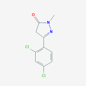 molecular formula C10H8Cl2N2O B152424 5-(2,4-dichlorophenyl)-2-methyl-4H-pyrazol-3-one CAS No. 134793-11-6