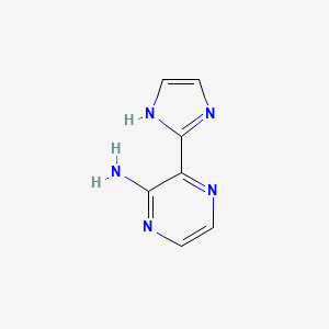 molecular formula C7H7N5 B15242408 3-(1H-imidazol-2-yl)pyrazin-2-amine 
