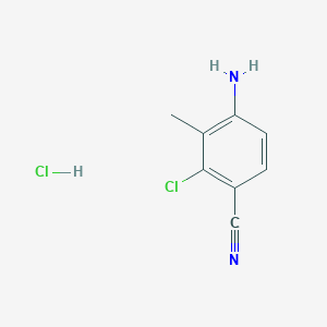 molecular formula C8H8Cl2N2 B1524241 4-Amino-2-chloro-3-methylbenzonitrile hydrochloride CAS No. 864361-78-4