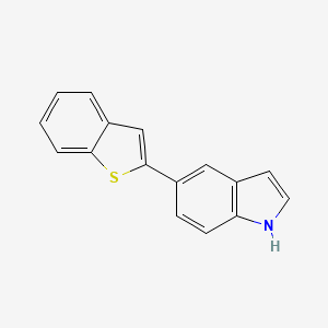 molecular formula C16H11NS B1524244 5-(Benzothiophen-2-YL)-1H-indole CAS No. 885273-14-3