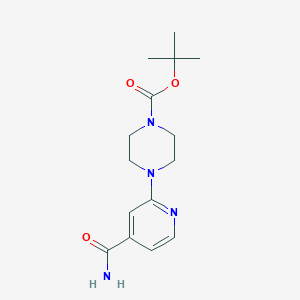 molecular formula C15H22N4O3 B1524250 1-N-Boc-4-(4-Carbamoylpyridin-2-yl)piperazine CAS No. 1159823-86-5