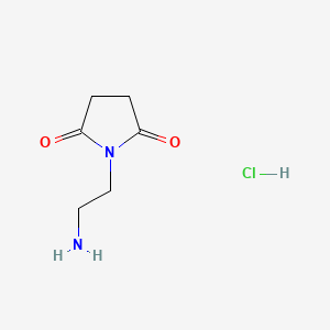 molecular formula C6H11ClN2O2 B1524253 1-(2-氨基乙基)吡咯烷-2,5-二酮 CAS No. 25660-19-9