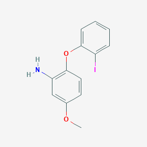 molecular formula C13H12INO2 B15242566 2-(2-Iodophenoxy)-5-methoxyaniline 