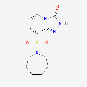 molecular formula C12H16N4O3S B1524258 8-(azepan-1-ylsulfonyl)[1,2,4]triazolo[4,3-a]pyridin-3(2H)-one CAS No. 1291486-98-0