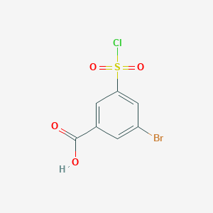 molecular formula C7H4BrClO4S B1524260 3-Bromo-5-(chlorosulfonyl)benzoic acid CAS No. 1183308-29-3