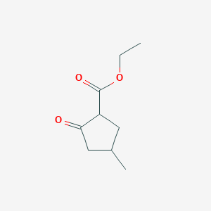 molecular formula C9H14O3 B15242767 Ethyl 4-methyl-2-oxocyclopentanecarboxylate CAS No. 58019-67-3