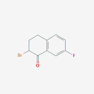 molecular formula C10H8BrFO B15242808 2-Bromo-7-fluoro-3,4-dihydronaphthalen-1(2H)-one CAS No. 93753-94-7