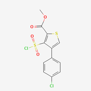 Methyl 4-(4-chlorophenyl)-3-(chlorosulfonyl)thiophene-2-carboxylate