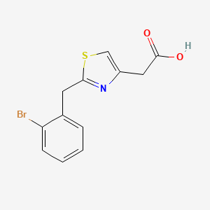 molecular formula C12H10BrNO2S B1524285 [2-(2-Bromobenzyl)thiazol-4-ylacetic acid CAS No. 1053656-88-4