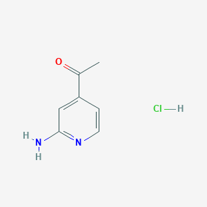 molecular formula C7H9ClN2O B15243026 1-(2-Aminopyridin-4-yl)ethanone hydrochloride CAS No. 736991-94-9