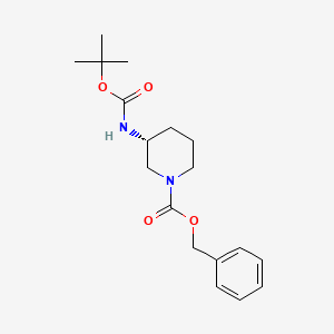 molecular formula C18H26N2O4 B1524303 (R)-3-N-Boc-Amino-1-Cbz-piperidine CAS No. 485820-12-0