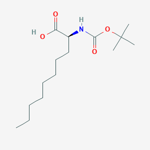 molecular formula C15H29NO4 B1524304 (S)-2-((tert-Butoxycarbonyl)amino)decanoic acid CAS No. 67862-03-7