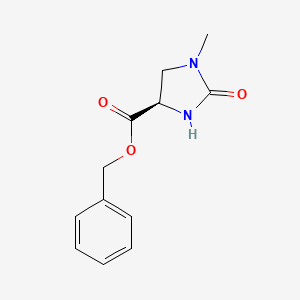 molecular formula C12H14N2O3 B1524306 (R)-Benzyl 1-methyl-2-oxo-imidazolidine-4-carboxylate CAS No. 1254700-17-8