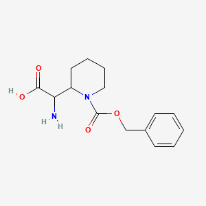 molecular formula C15H20N2O4 B1524307 2-Amino-2-(1-((benzyloxy)carbonyl)piperidin-2-yl)acetic acid CAS No. 1255098-46-4