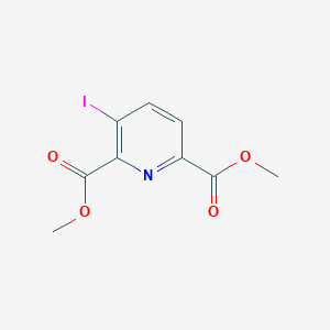 molecular formula C9H8INO4 B15243089 Dimethyl 3-iodopyridine-2,6-dicarboxylate 