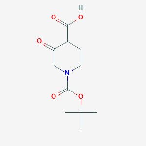 molecular formula C11H17NO5 B1524309 1-(tert-Butoxycarbonyl)-3-oxopiperidine-4-carboxylic acid CAS No. 936497-91-5