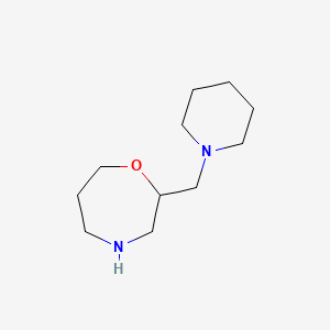 molecular formula C11H22N2O B1524312 2-(1-Piperidinylmethyl)-1,4-oxazepane CAS No. 933683-16-0