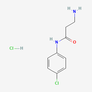 molecular formula C9H12Cl2N2O B1524314 3-amino-N-(4-chlorophenyl)propanamide hydrochloride CAS No. 1245568-68-6