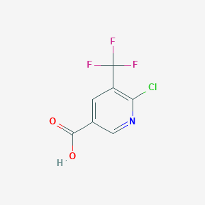 molecular formula C7H3ClF3NO2 B1524315 6-Chloro-5-(trifluoromethyl)pyridine-3-carboxylic acid CAS No. 1110782-41-6