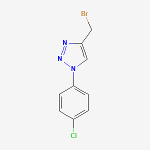 molecular formula C9H7BrClN3 B1524317 4-(bromomethyl)-1-(4-chlorophenyl)-1H-1,2,3-triazole CAS No. 1228182-70-4