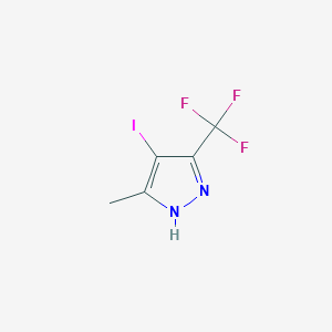 molecular formula C5H4F3IN2 B1524320 4-iodo-5-methyl-3-(trifluoromethyl)-1H-pyrazole CAS No. 855343-07-6