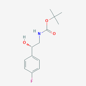 molecular formula C13H18FNO3 B1524325 tert-butyl N-[(2S)-2-(4-fluorophenyl)-2-hydroxyethyl]carbamate CAS No. 1311320-16-7