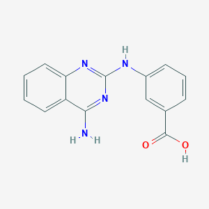 molecular formula C15H12N4O2 B1524327 3-[(4-Aminoquinazolin-2-yl)amino]benzoic acid CAS No. 1225177-73-0