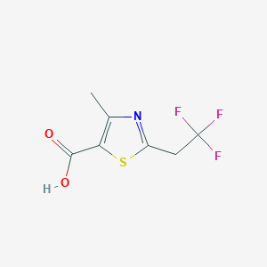 molecular formula C7H6F3NO2S B1524328 4-Methyl-2-(2,2,2-trifluoroethyl)-1,3-thiazole-5-carboxylic acid CAS No. 1248235-40-6