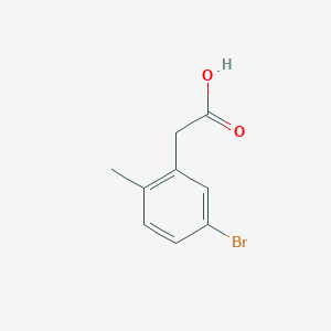 molecular formula C9H9BrO2 B1524333 2-(5-Bromo-2-methylphenyl)acetic acid CAS No. 854646-94-9