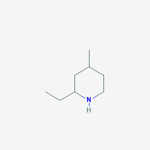molecular formula C8H17N B15243359 2-Ethyl-4-methylpiperidine 