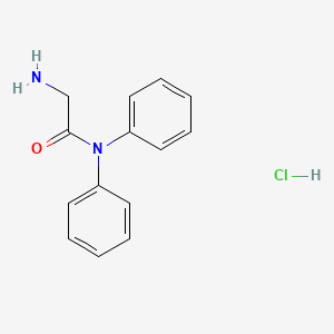molecular formula C14H15ClN2O B1524340 2-amino-N,N-diphenylacetamide hydrochloride CAS No. 132139-28-7