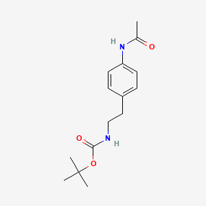 molecular formula C15H22N2O3 B15243436 tert-Butyl 4-acetamidophenethylcarbamate 