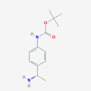 molecular formula C13H20N2O2 B15243455 N-[4-((1S)-1-Aminoethyl)phenyl](tert-butoxy)carboxamide 