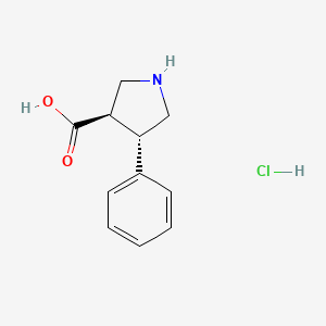 trans-4-Phenylpyrrolidine-3-carboxylic acid hydrochloride