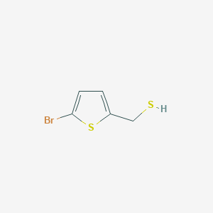 molecular formula C5H5BrS2 B15243463 (5-Bromothiophen-2-YL)methanethiol 