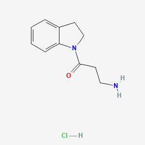 3-Amino-1-(2,3-dihydro-1H-indol-1-yl)-1-propanone hydrochloride
