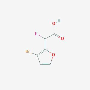 molecular formula C6H4BrFO3 B15243546 2-(3-Bromofuran-2-yl)-2-fluoroacetic acid 