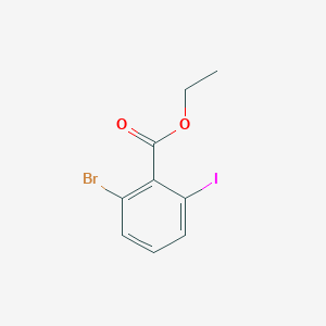 molecular formula C9H8BrIO2 B15243560 Ethyl 2-bromo-6-iodobenzoate 