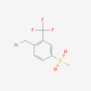 molecular formula C9H8BrF3O2S B1524357 2-(Bromomethyl)-5-(methylsulphonyl)benzotrifluoride CAS No. 934557-65-0