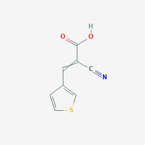 molecular formula C8H5NO2S B1524360 2-Cyano-3-(thiophen-3-yl)prop-2-enoic acid CAS No. 126058-25-1