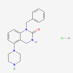 1-Benzyl-5-(piperazin-1-yl)-1,2,3,4-tetrahydroquinazolin-2-one hydrochloride