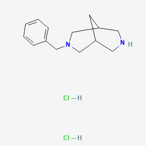 molecular formula C14H22Cl2N2 B15243667 3-Benzyl-3,7-diazabicyclo[3.3.1]nonane dihydrochloride 